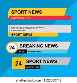 TV News Bars Set Vector eps