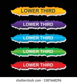 TV News Bars Set Vector. Streaming Video News Sign. Breaking, Sport News. Interface Sign. Isolated Illustration 
News Lower Thirds Pack