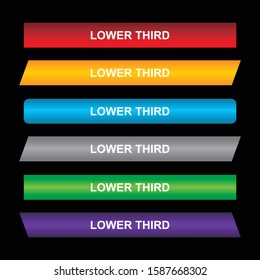 TV News Bars Set Vector. Streaming Video News Sign. Breaking, Sport News. Interface Sign. Isolated Illustration 
News Lower Thirds Pack