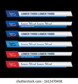 TV News Bars Set Vector. Streaming Video News Sign. Breaking, Sport News. Interface Sign. Isolated Illustration News Lower Thirds Pack