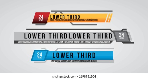TV News Bars Set Vector. Streaming Video News Sign. Breaking, Sport News. Interface Sign