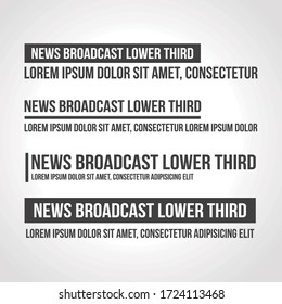 TV News Bars Set Vector. Streaming Video News Sign. Breaking, Sport News. Interface Sign