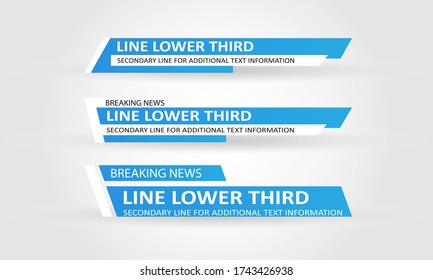 Vector Broadcast News Lower Thirds Template Stock Vector (Royalty Free ...