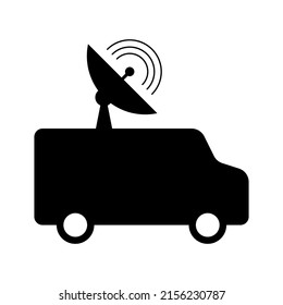 Tv News Car Vector Icon On Stock Vector (Royalty Free) 2156230787 ...