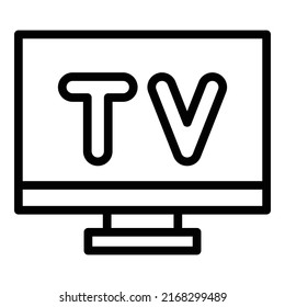 Tv news icon outline vector. Media studio. Press report