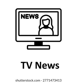  TV News Vector icon which can easily modify or edit
