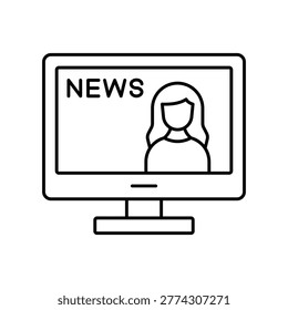  TV News Vector icon which can easily modify or edit
