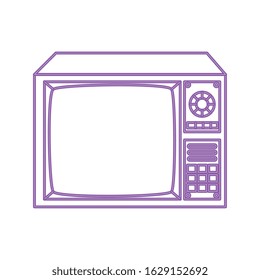 tv nineties retro style neon light isolated icon vector illustration design