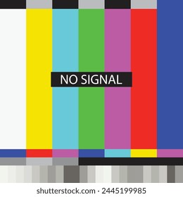 TV No Signal Background Vector Design.