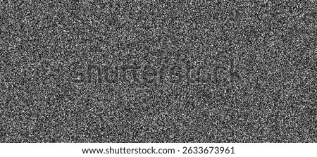 TV noise dot grain background with static screen television effect, vector stipple texture. TV noise grain background with dark black and white dots pattern, video signal pixels and sand particles
