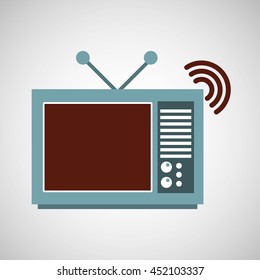 tv notice information isolated, vector illustration eps10