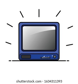 TV object vector on white background.Line art for graphic design art work.