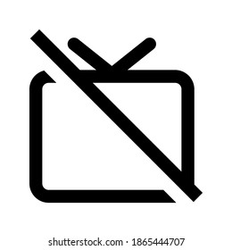 TV Off icon isolated on white background