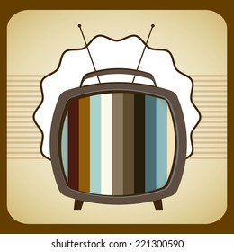 tv old graphic design , vector illustration