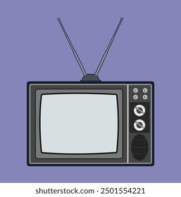 tv old retro vintage vector illustration