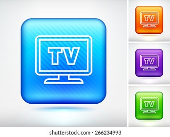 TV on Multi Color Square Buttons
