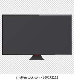 TV on a transparent background. Realistic illustration. Vector. EPS 10