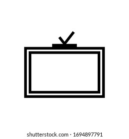Tv outline icon. Symbol, logo illustration for mobile concept and web design.