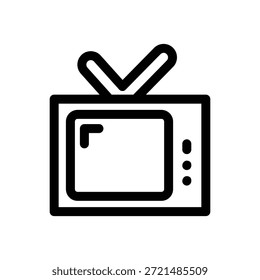 Diseño del Vector del icono del contorno de la TV bueno para el Web o el App móvil