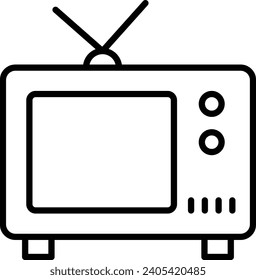 tv Outline vector illustration icon