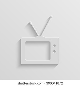 TV paper vector icon