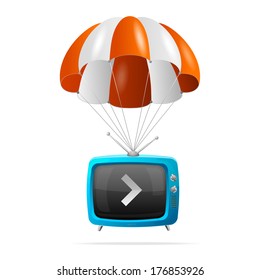 Tv and parachute