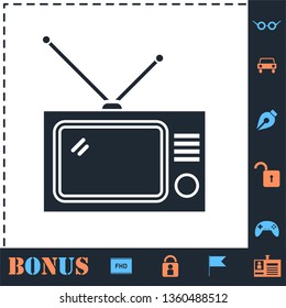 TV. Perfect icon with bonus simple icons