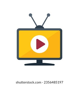 Tv person icon flat vector. Camera press. Media crew isolated