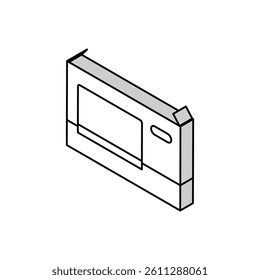tv plasma box isometric icon vector. tv plasma box sign. isolated symbol illustration