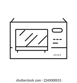 tv plasma box line icon vector. tv plasma box sign. isolated contour symbol black illustration