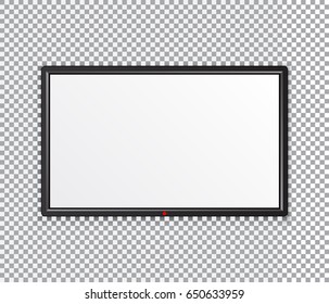 TV plasma, modern blank screen lcd, led, on isolate background, stylish vector illustration EPS10