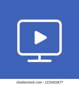 icono de reproducción de tv