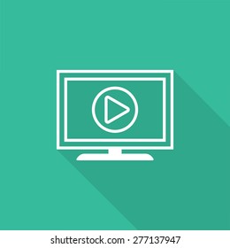 icono de reproducción de tv