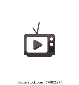 TV play logo vector design template
