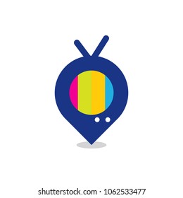 Tv Position Logo Icon Design