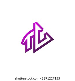 TV Premium emblem logo initial esport and gaming design concept