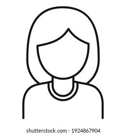 Tv press person icon. Outline tv press person vector icon for web design isolated on white background