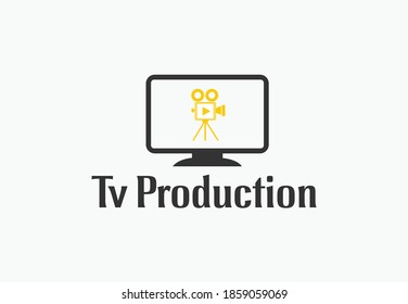 tv production logo design,television video production logo design.creative design.