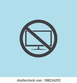 TV prohibition vector icon