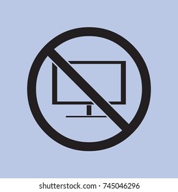 TV prohibition, vector icon