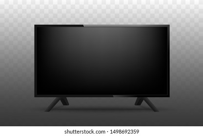 TV realistic on  transparent background. High quality vector illustration in EPS 10