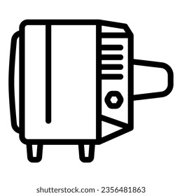 Icono de línea de grabación de TV, monitores y concepto de TV, señal de vector de registro de unión soviética en fondo blanco, icono de estilo de contorno para concepto móvil y diseño web. Gráficos vectoriales