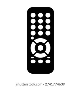 TV Remote Control Icon Black Silhouette Vector