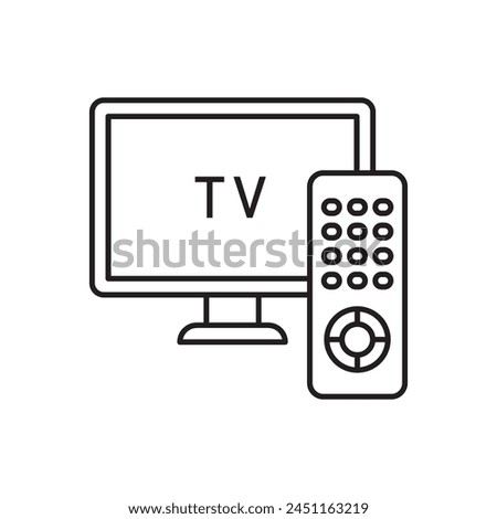 TV remote control icon design, isolated on white background, vector illustration