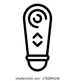 Icono de control remoto de TV. Icono de vector de control remoto de contorno tv para diseño web aislado en fondo blanco