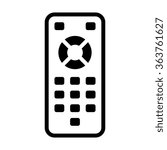 TV remote control line art vector icon for apps and websites