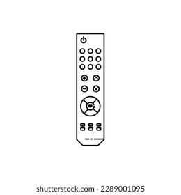 TV remote control in the linear style icon.