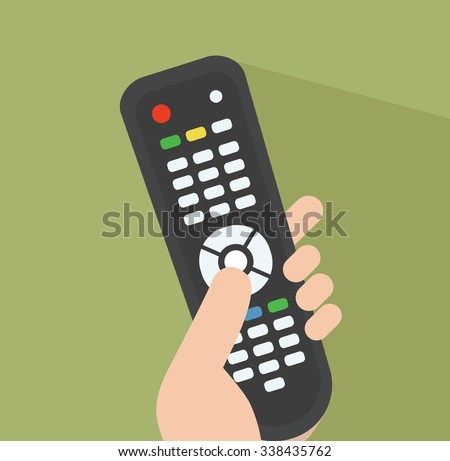 TV remote control Simple illustration Related to watching TV, The Media and Remote control for Your Design.