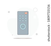 TV remote control vector flat illustration on white
