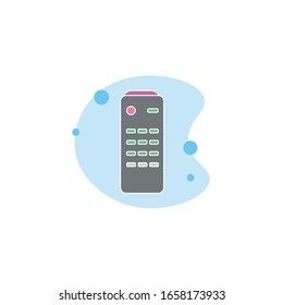 TV remote control vector flat icon